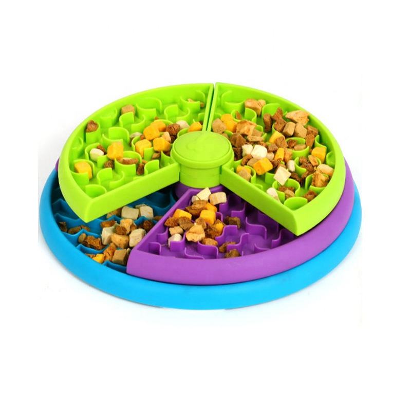 3-in-1 slow feeder puzzle bowl anti-gulp feeder for dogs and cats
