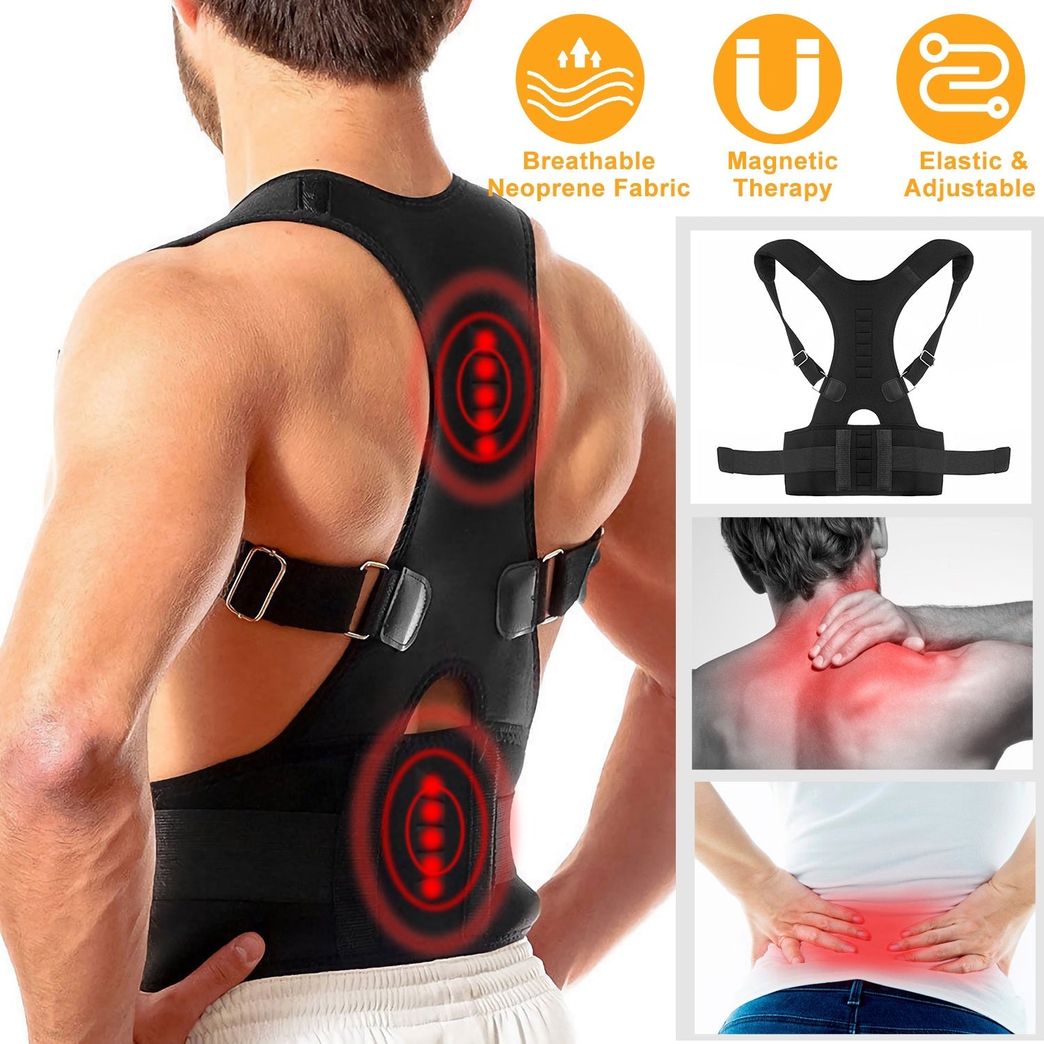 Adjustable posture corrector brace