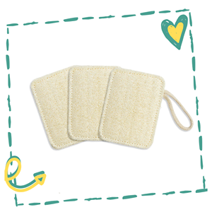 Natural Loofah Kitchen Sponges (Set of 3) — Compostable Scrubbers